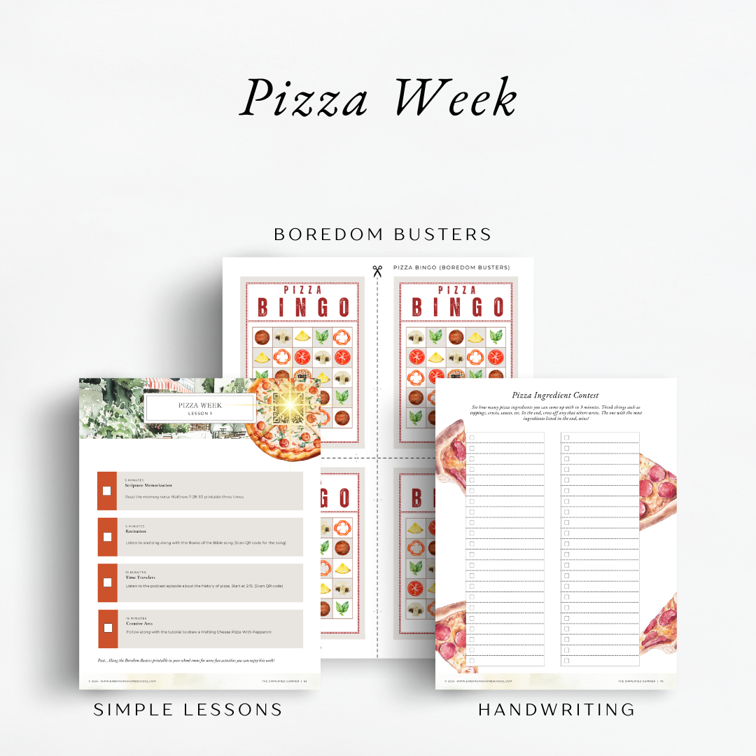 The Simplified Summer: Tasty Treats + Summer Socials. An eclectic summer style unit for homeschoolers.