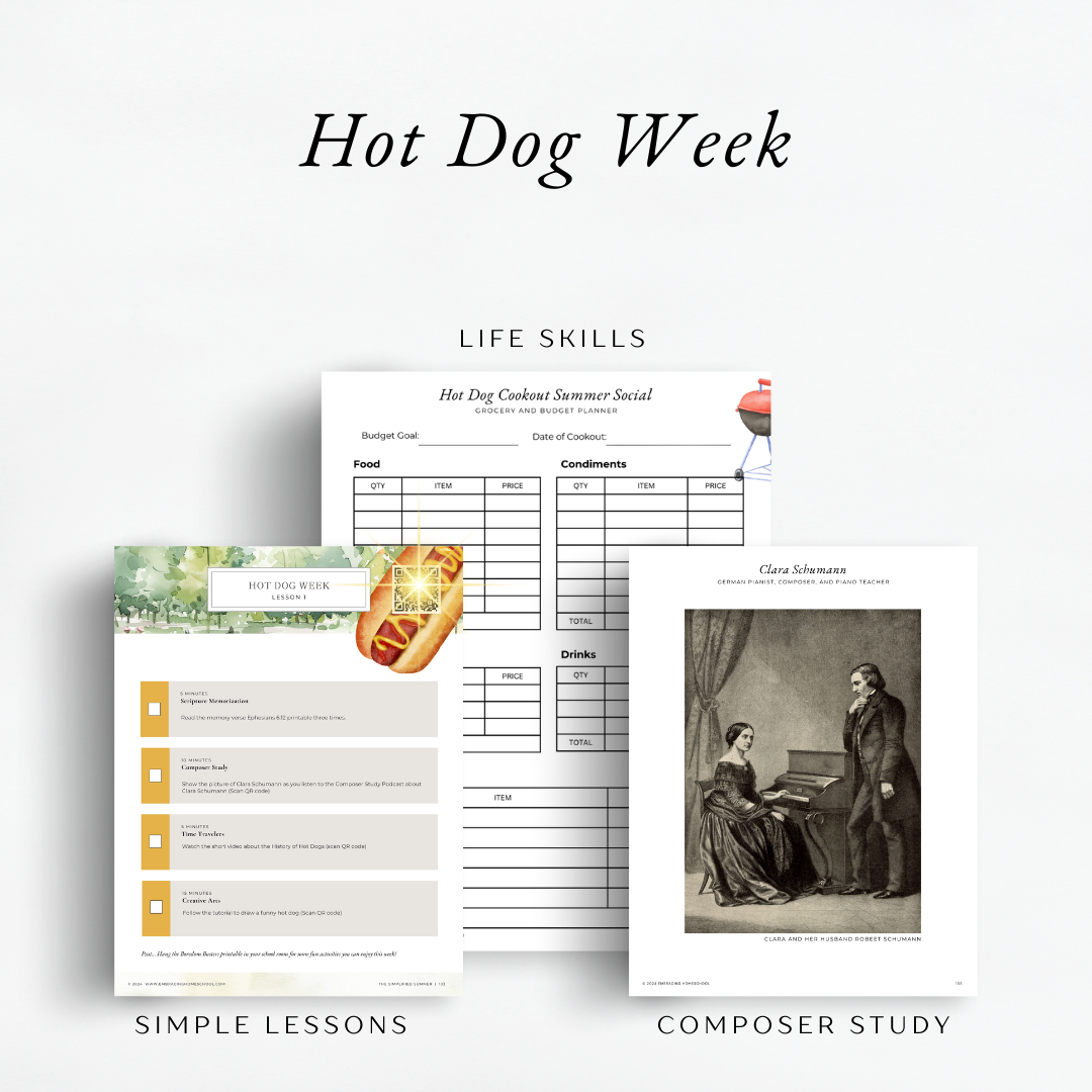 The Simplified Summer: Tasty Treats + Summer Socials. An eclectic summer style unit for homeschoolers.