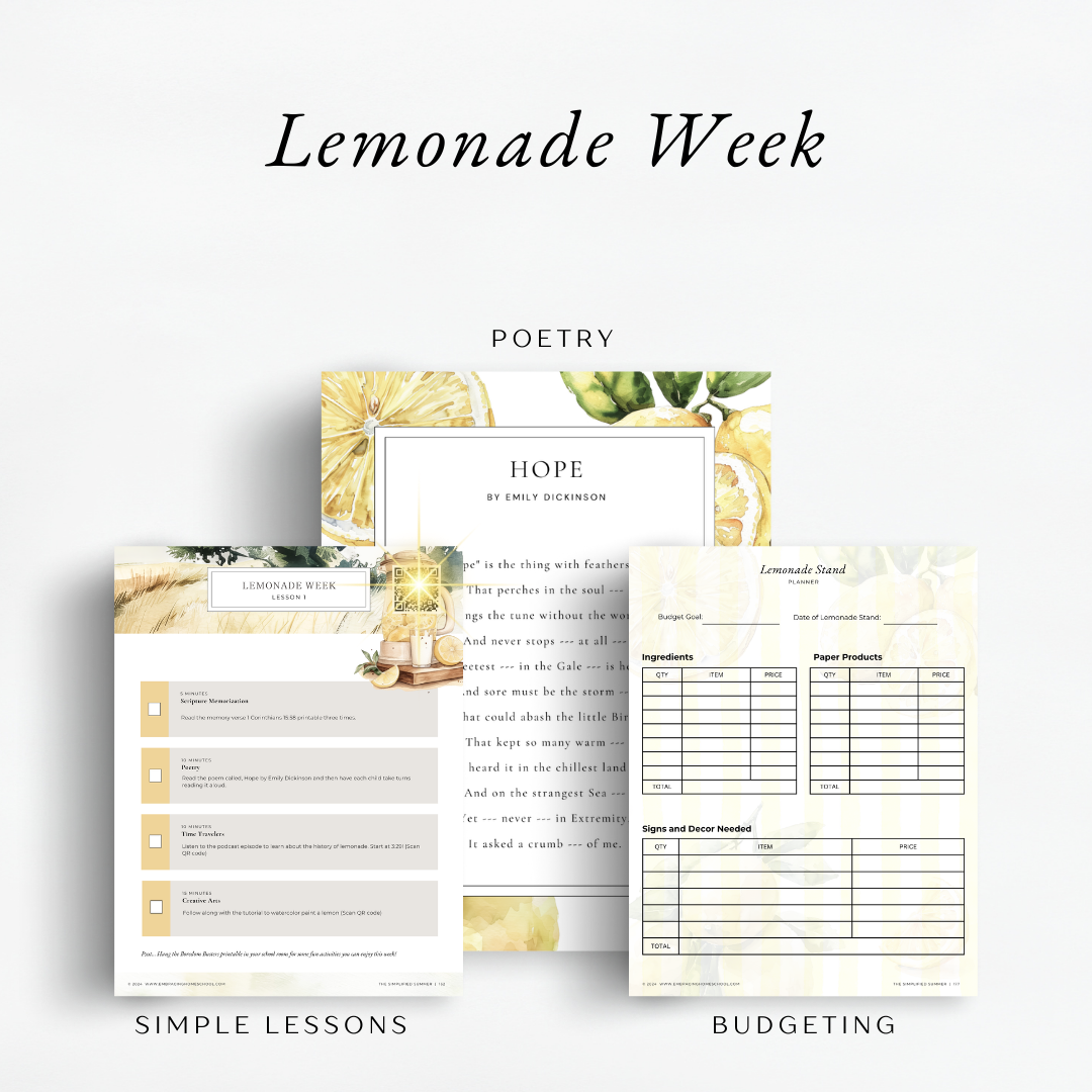 The Simplified Summer: Tasty Treats + Summer Socials. An eclectic summer style unit for homeschoolers.