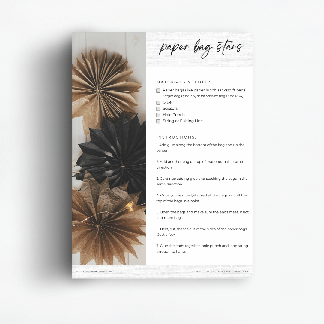 The Simplified Feast: Christmas unit is an eclectic, Charlotte Mason inspired, family-style curriculum.