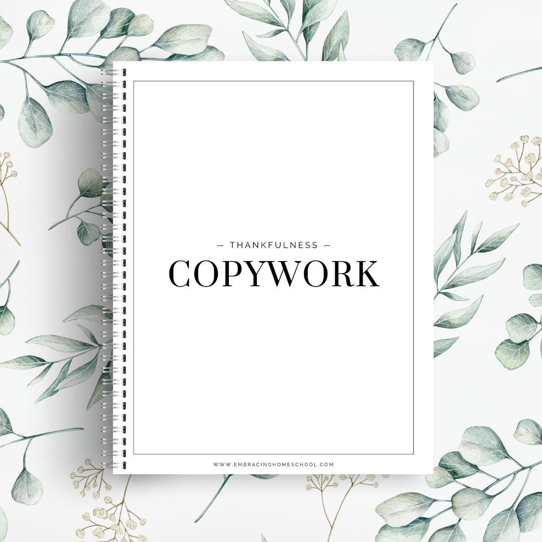 Thankfulness Copywork