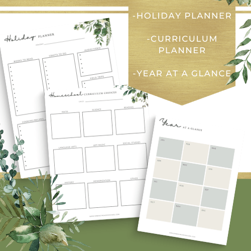 Keep all your homeschool stuff organized with one printable homeschool planner!