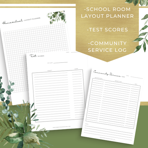 Keep all your homeschool stuff organized with one printable homeschool planner!