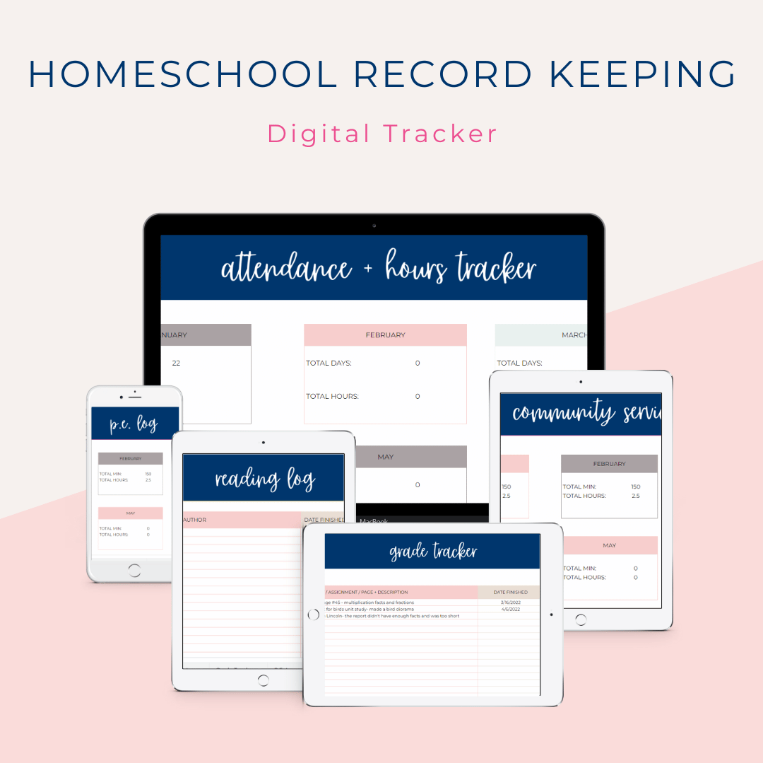 Digital Homeschool Record Keeping Planner by Embracing Homeschool Shop