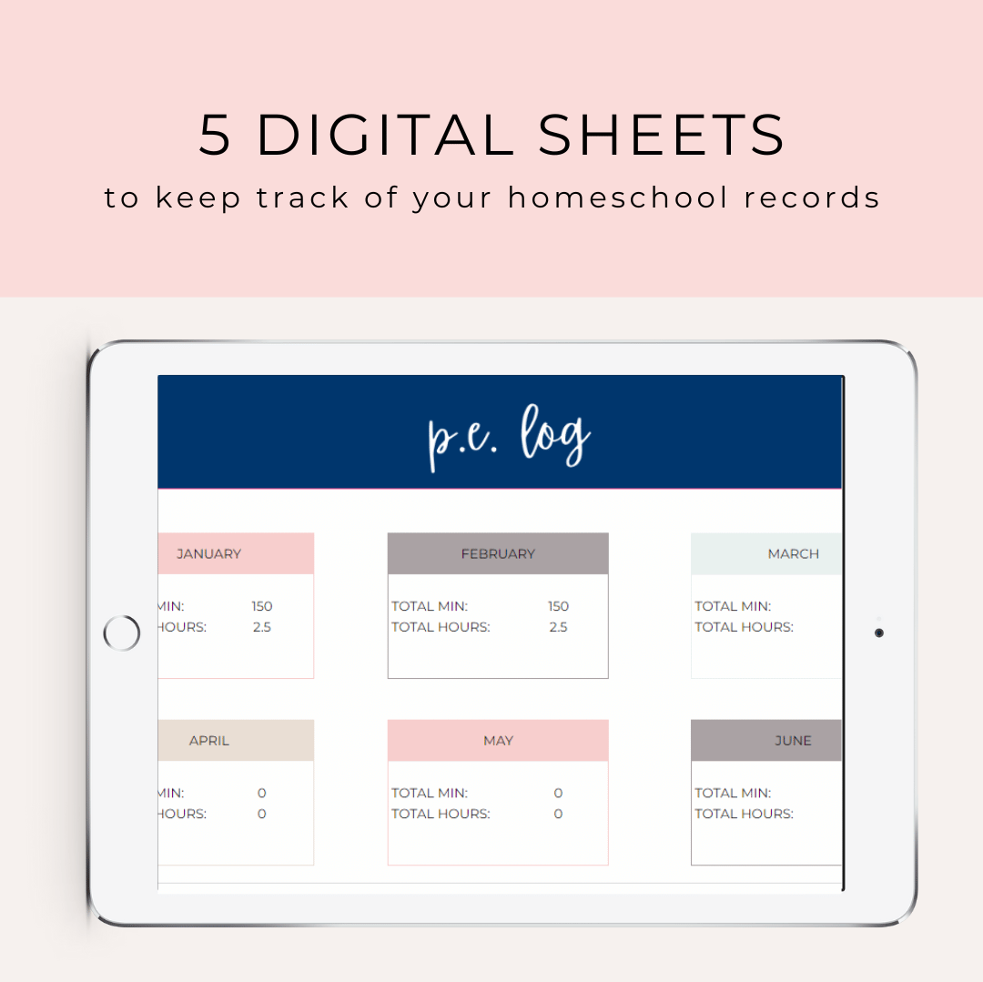 Digital Homeschool Record Keeping Planner by Embracing Homeschool Shop