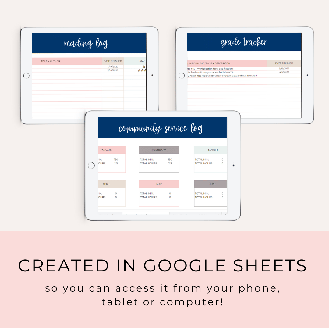Digital Homeschool Record Keeping Planner by Embracing Homeschool Shop