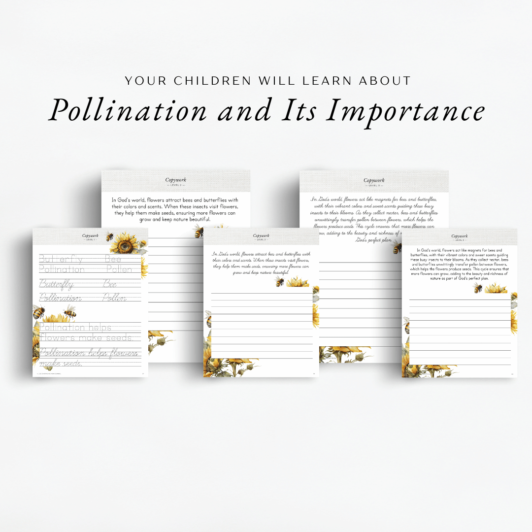 The Simplified Feast: Homesteading Unit Study. A Charlotte Mason and Eclectic family-style curriculum for grades K-8. Your children will learn about pollination and its importance.