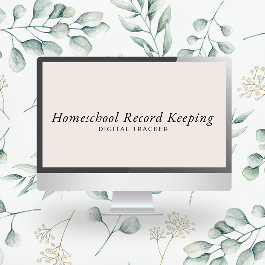 Homeschool Record Keeping Digital Tracker (Light Theme)