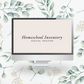 Homeschool Inventory Digital Tracker (Light Theme)