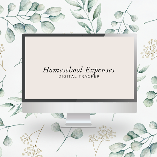 Homeschool Expenses Digital Tracker (Light Theme)