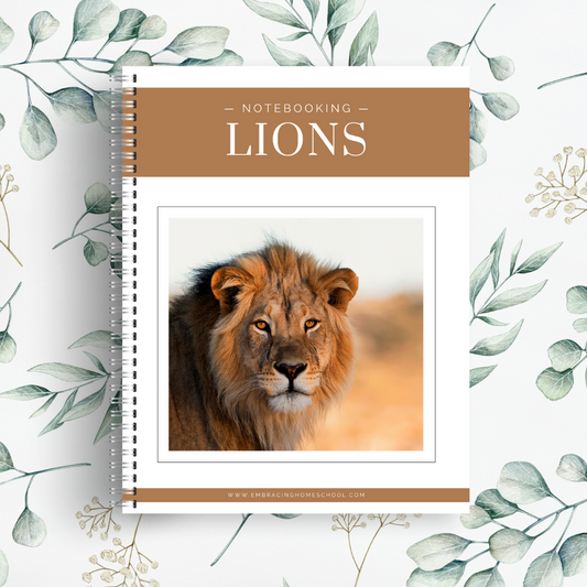 Lion Notebooking Pages