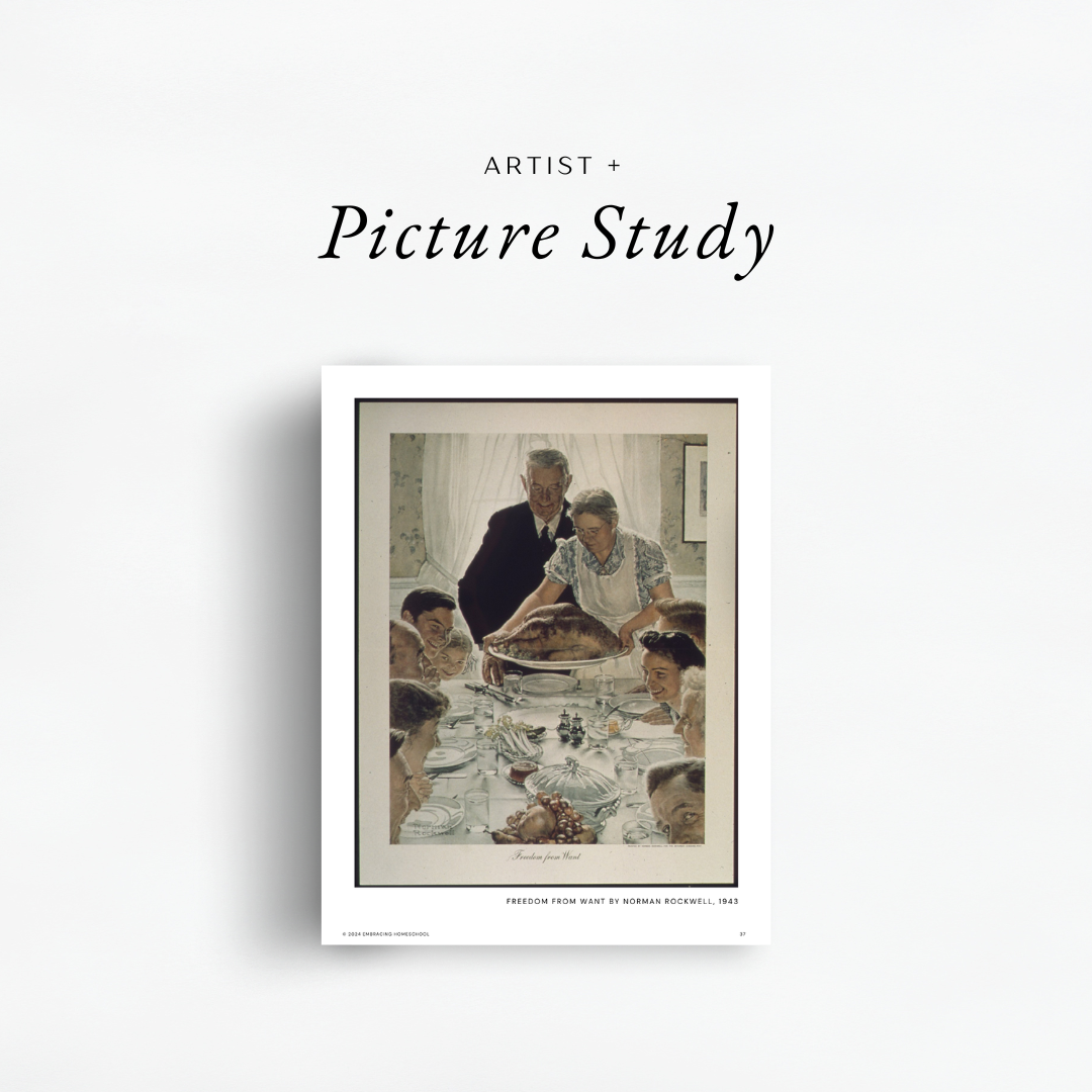Artist + Picture Study Norman Rockwell inside The Simplified Feast: Gratitude (A Thanksgiving Unit Study)