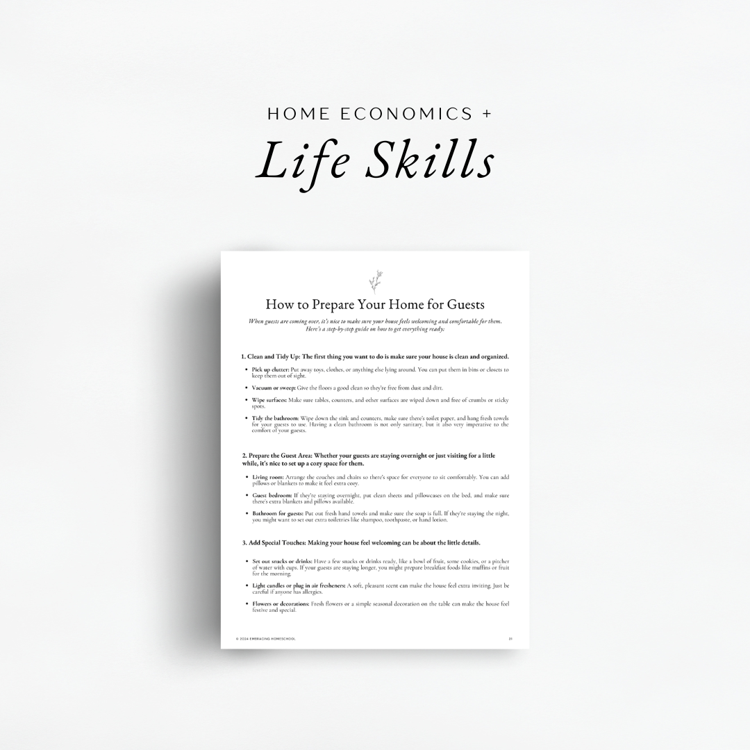 Home economics and life skills inside The Simplified Feast: Gratitude (A Thanksgiving Unit Study)