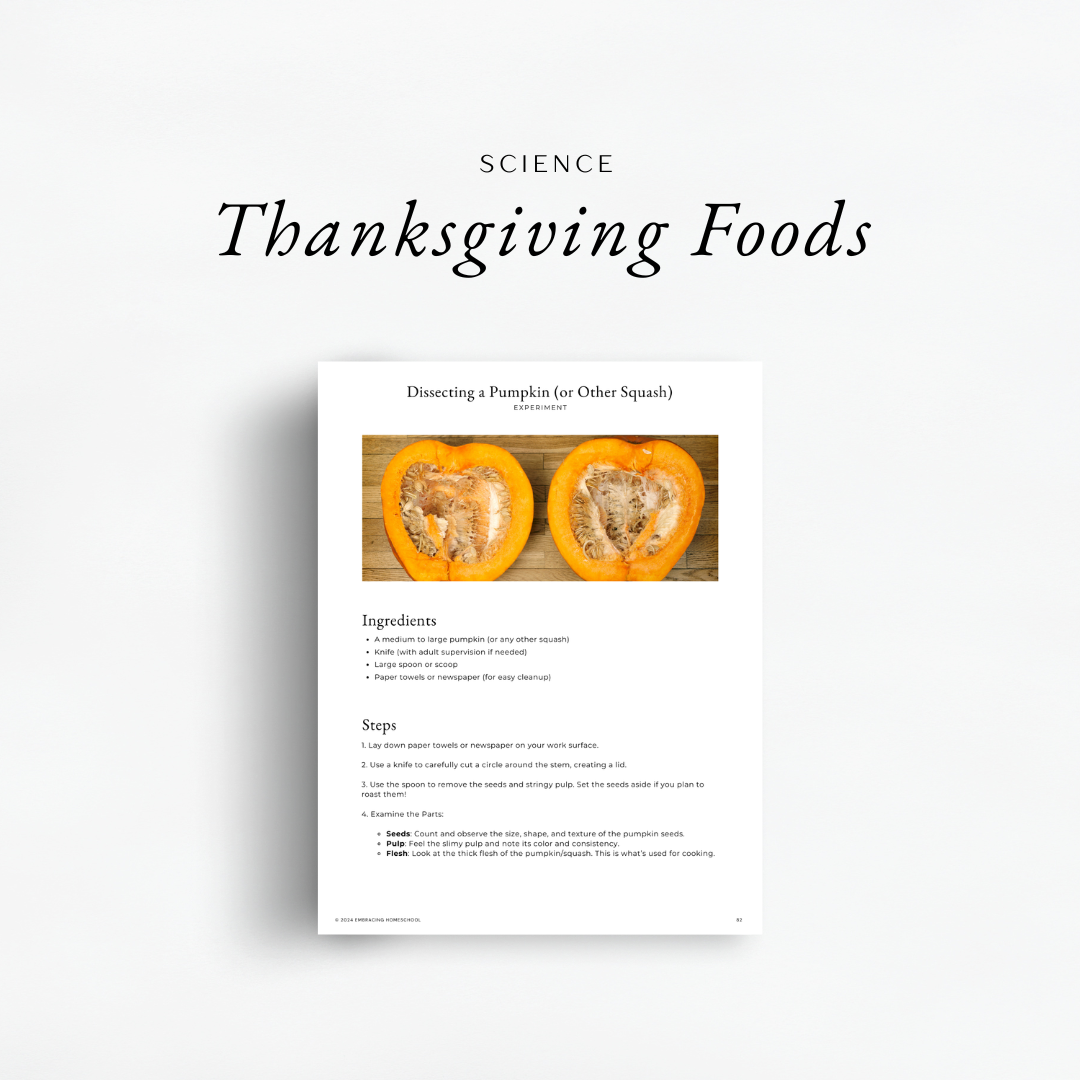 Science inside The Simplified Feast: Gratitude (A Thanksgiving Unit Study)