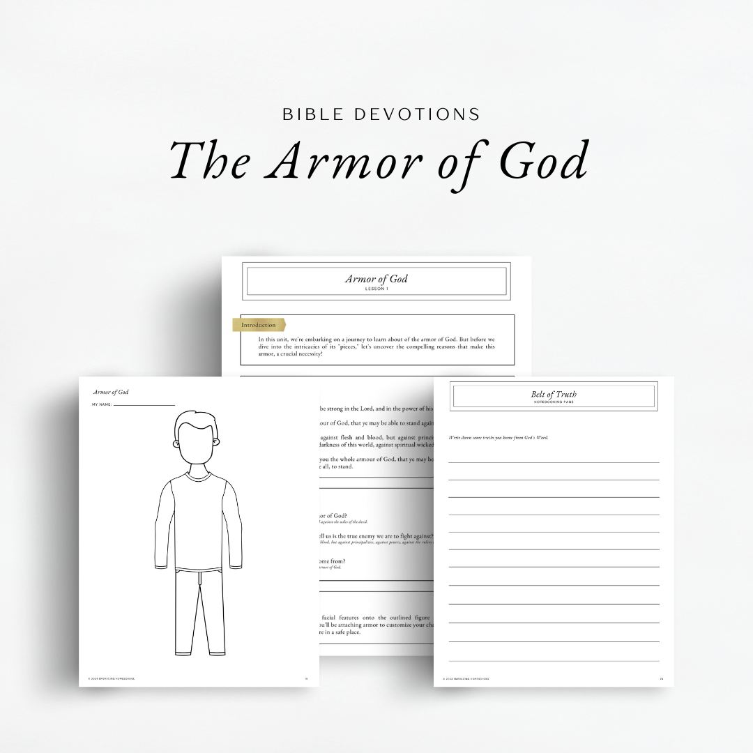 The Simplified Feast: Volume 2, Charlotte Mason Inspired Curriculum, Family-Style. Daily Bible Devotions Lessons on the Armor of God