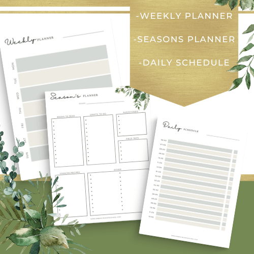 Keep all your homeschool stuff organized with one printable homeschool planner!