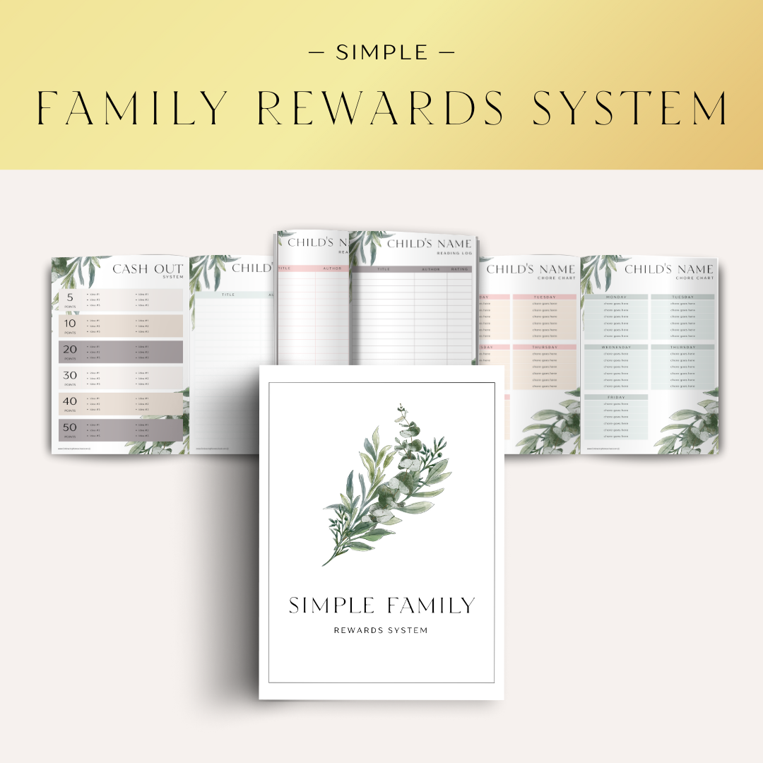 Simple Family Rewards system is an easy way to award points for chores, being a blessing and reading books. Teach your children to be consistent with their chores and become hard workers.