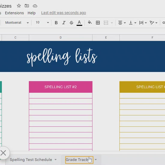 Keep track of your child's homeschool spelling word lists and tests with this ONE planner.   Plan out there spelling tests with the spelling list log sheet and keep track of their spelling test scores!