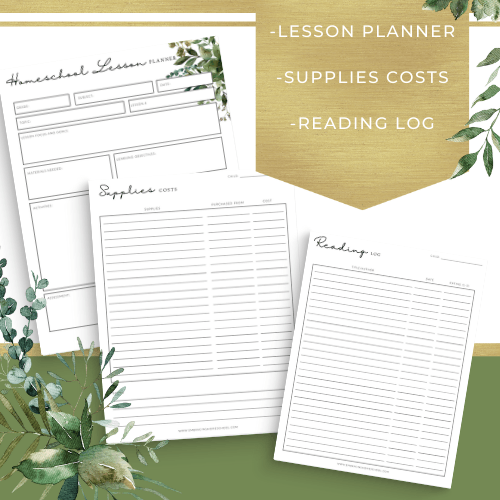 Keep all your homeschool stuff organized with one printable homeschool planner!