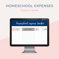Homeschool Expenses Digital Tracker by Embracing Homeschool Shop