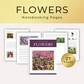 Flowers notebooking pages printables for homeschoolers from Embracing Homeschool Shop