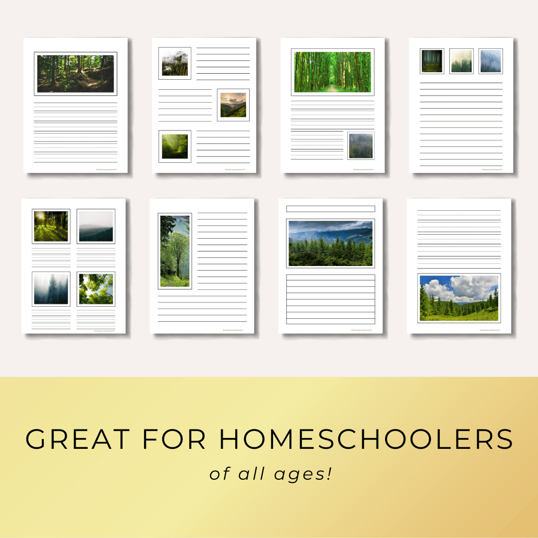 Forest Notebooking Pages printable from Embracing Homeschool Shop