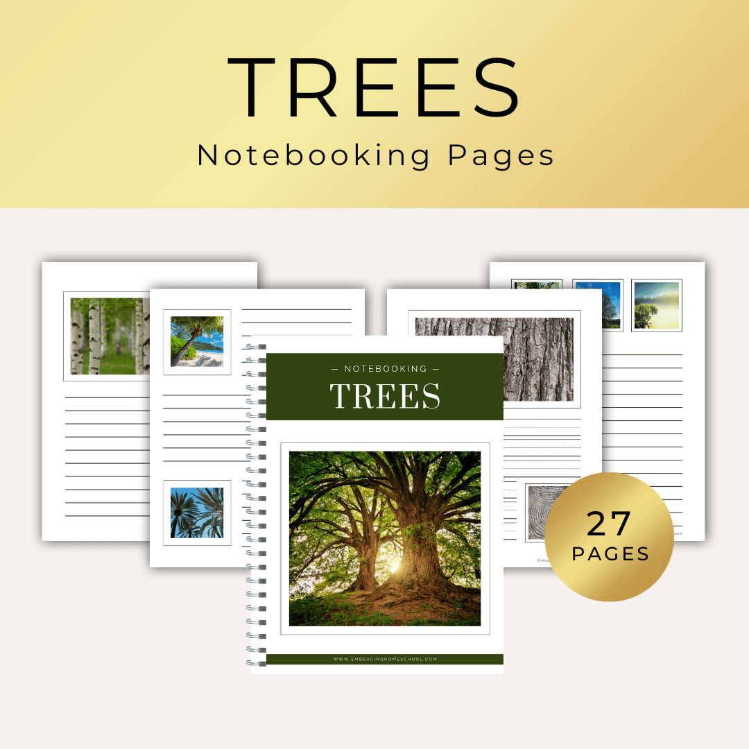 Trees Notebooking Pages Printables from Embracing Homeschool Shop