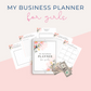 My business planner for girls. Young entrepreneur printable planner