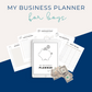 My business planner for boys. Young entrepreneur printable planner